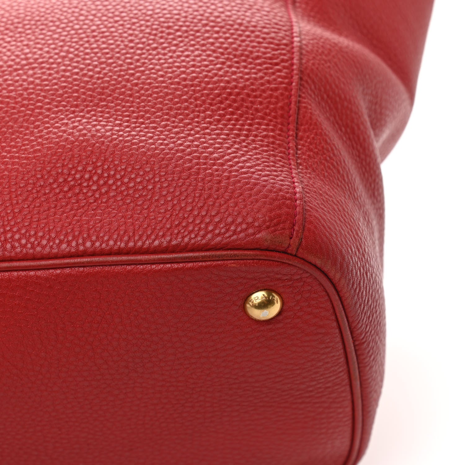 Prada Vitello Daino Tote Rosso 18 of 20