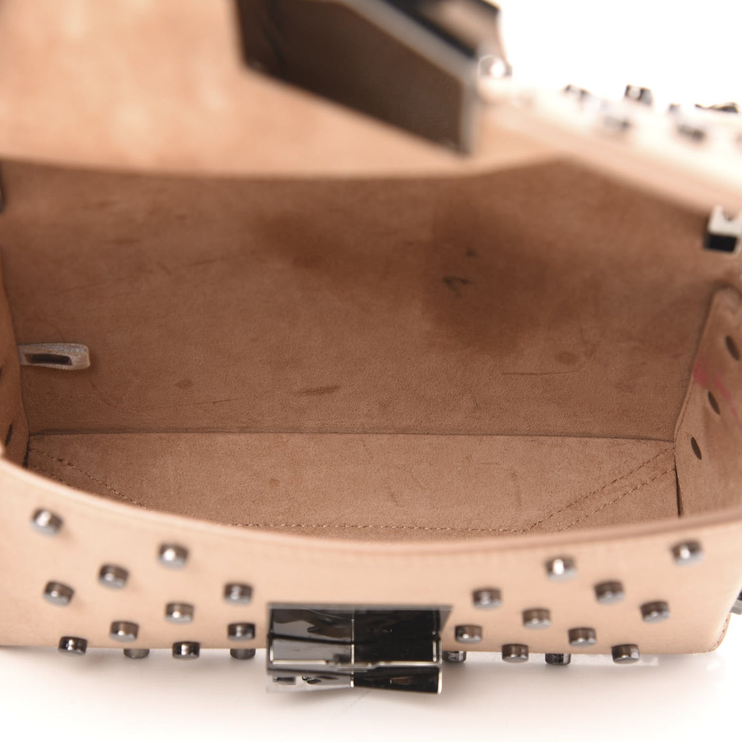 Satin Studded Lockett Petite Shoulder Bag Ballet Pink