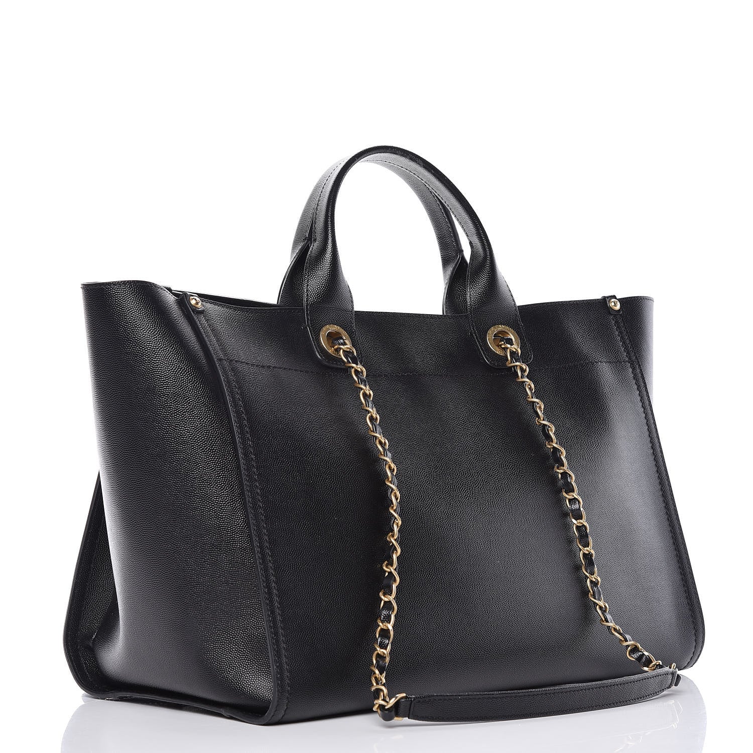 Chanel Caviar Medium Studded Deauville Tote Black 3 of 19