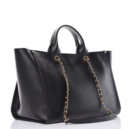 Chanel Caviar Medium Studded Deauville Tote Black 3 of 19