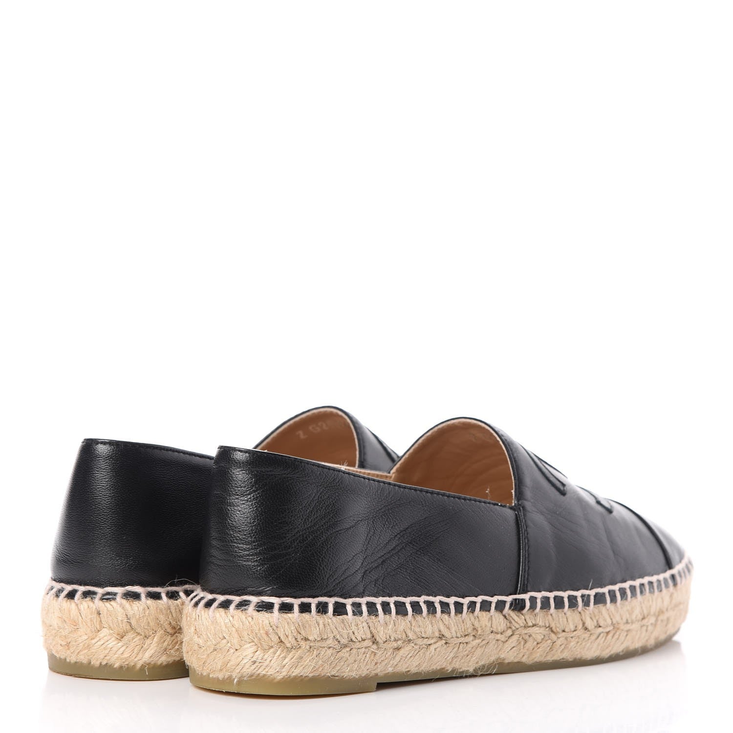 Chanel Lambskin CC Espadrilles 37 Black 4 of 8