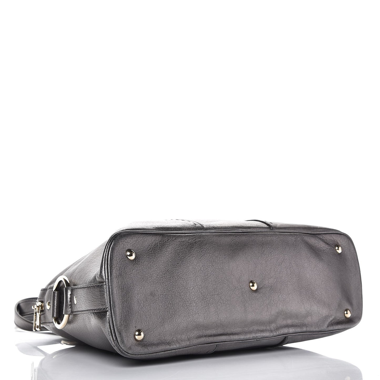 Metallic Calfskin Large Muse Gunmetal