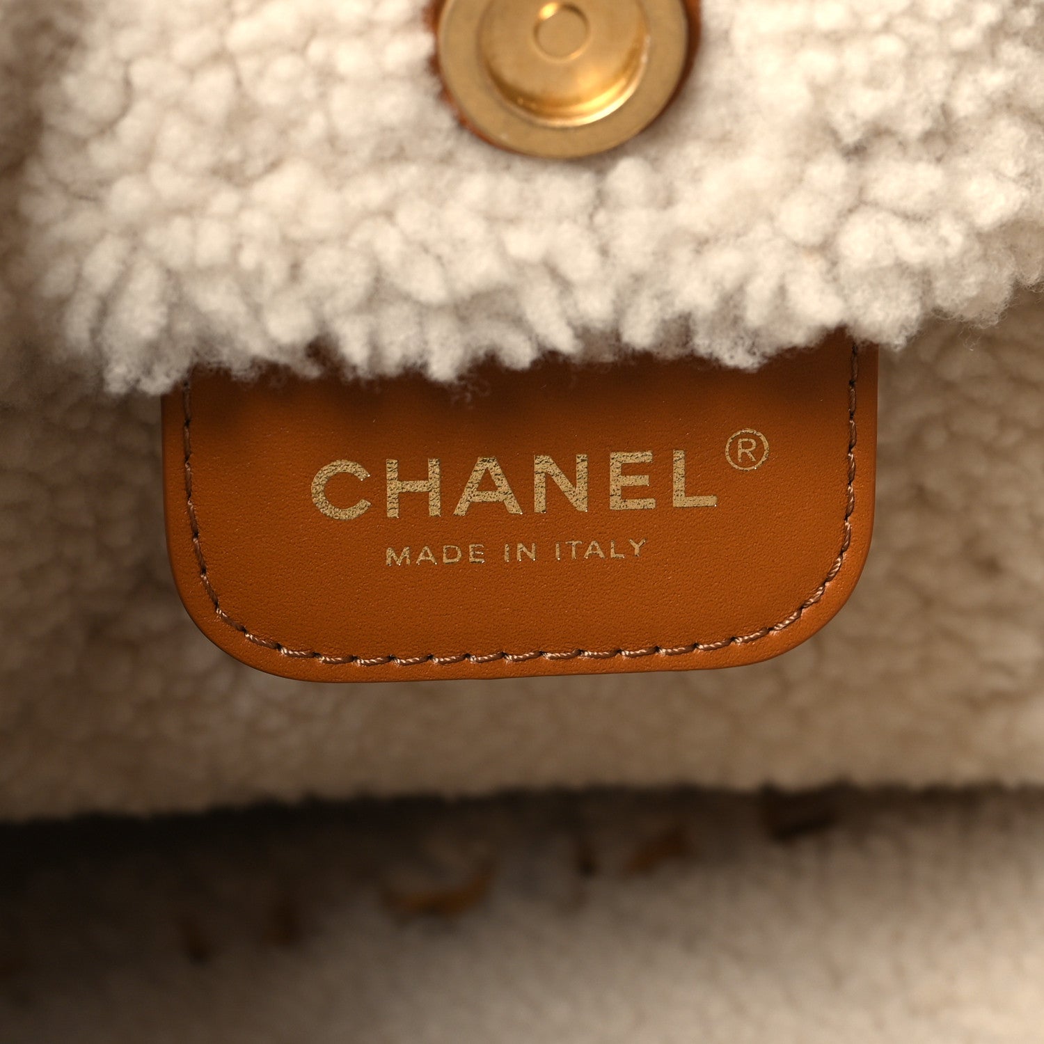 Chanel Suede Shearling Quilted Small Chanel 22 Brown White 7 of 13