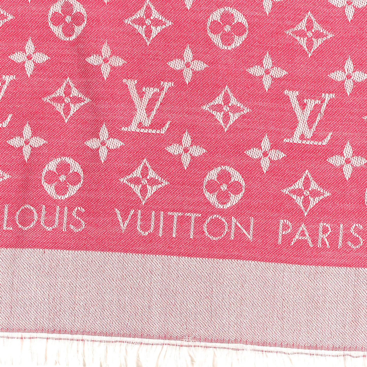 Wool Silk Monogram Denim Shawl Pivoine