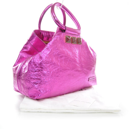 Marc Jacobs Crinkled Leather Cruise Tote Metallic Fuchsia 3 of 9
