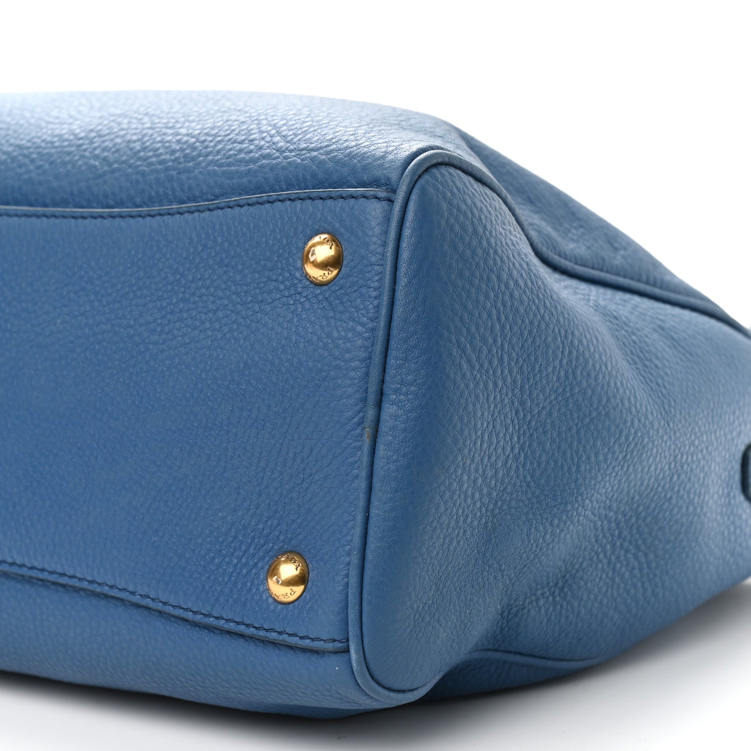Prada Vitello Daino Bauletto Tote Cobalto 13 of 13