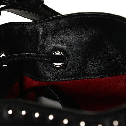 Prada Soft Calf Studded Bucket Bag Black 14 of 14