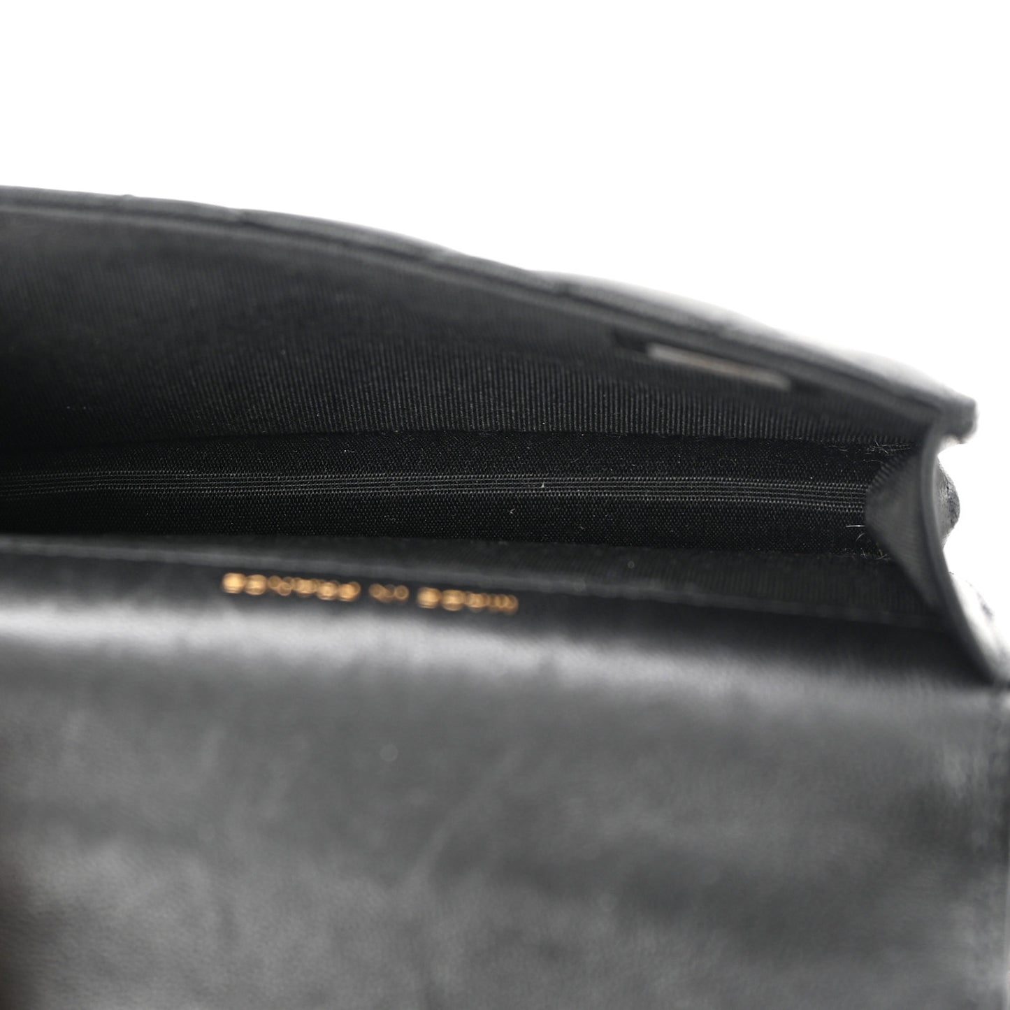 Lambskin Quilted Top Handle Flap Coin Purse With Chain Black