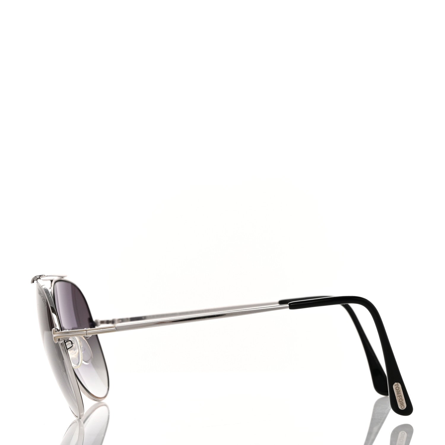 Tom Ford Indiana Aviator Sunglasses TF497 Silver 3 of 8