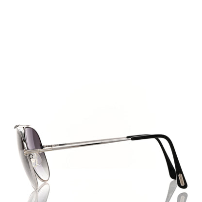 Tom Ford Indiana Aviator Sunglasses TF497 Silver 3 of 8