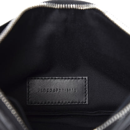 Saint Laurent Grain De Poudre Chevron Monogram Bill Pouch Black 8 of 9