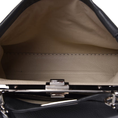 Fendi Cuoio Romano Selleria Bi-Color Large Peekaboo Iconic Satchel Asfalto Latte 8 of 13
