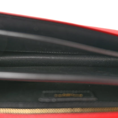 Saint Laurent Grain De Poudre Monogram Cassandra Clasp Bag Red 5 of 14