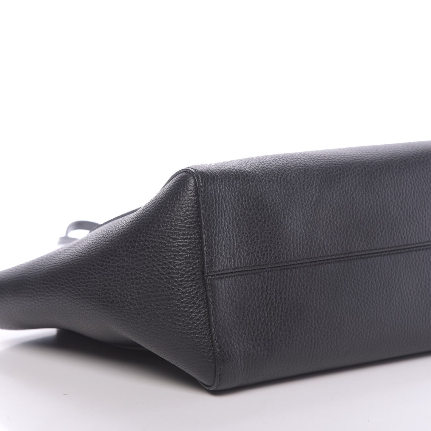 Pebbled Calfskin Small Swing Tote Black