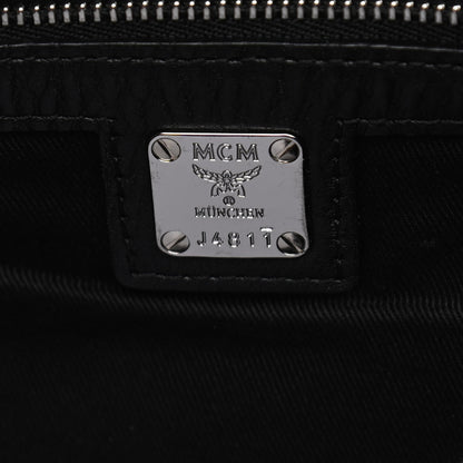 MCM Calfskin Ottomar Monogram Medium Klara Shopper Tote Black 6 of 12
