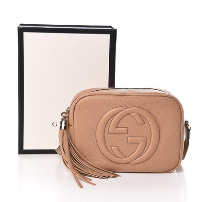 Gucci Pebbled Calfskin Small Soho Disco Bag Camelia 11 of 11