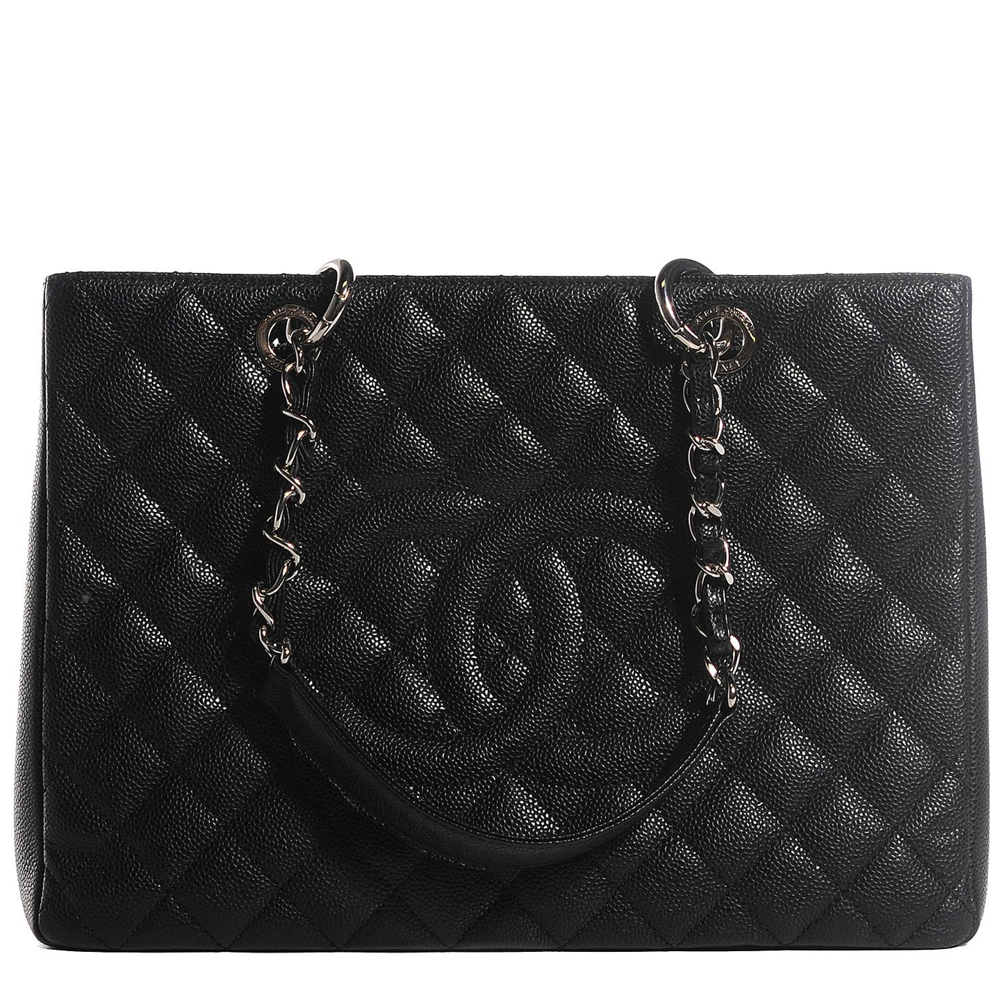 Caviar Quilted Grand Shopping Tote GST Black