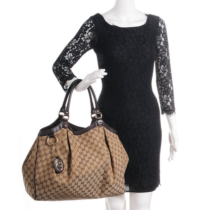 Gucci Monogram Large Sukey Tote Dark Brown 2 of 7
