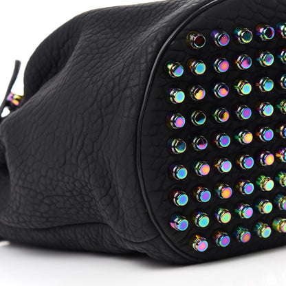 Alexander Wang Pebbled Lambskin Diego Bucket Black Iridescent Hardware 6 of 10