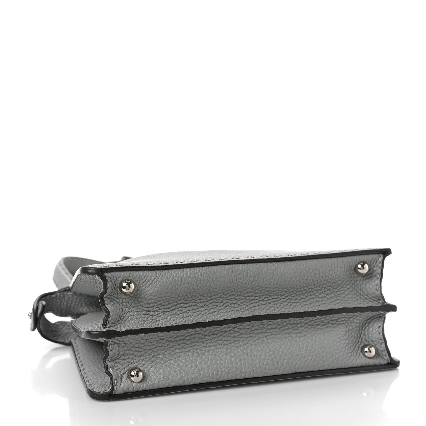Cuoio Romano Selleria Bi-Color Small Peekaboo I SEE U Satchel Ghiaccio Asfalto