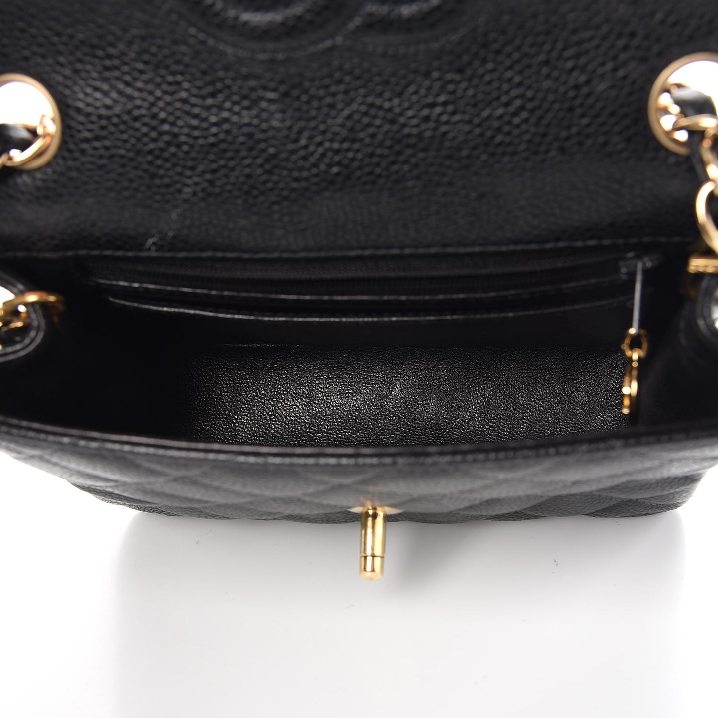Caviar Quilted Mini Square Flap Black