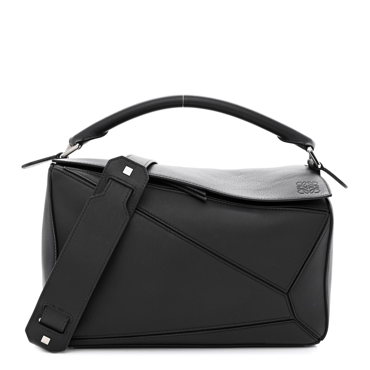 Loewe Calfskin Medium Puzzle Bag Black 1 of 9