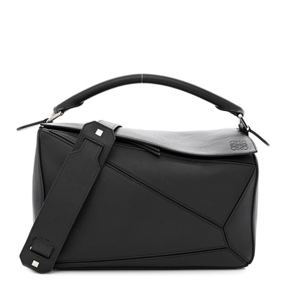 Loewe Calfskin Medium Puzzle Bag Black 1 of 9