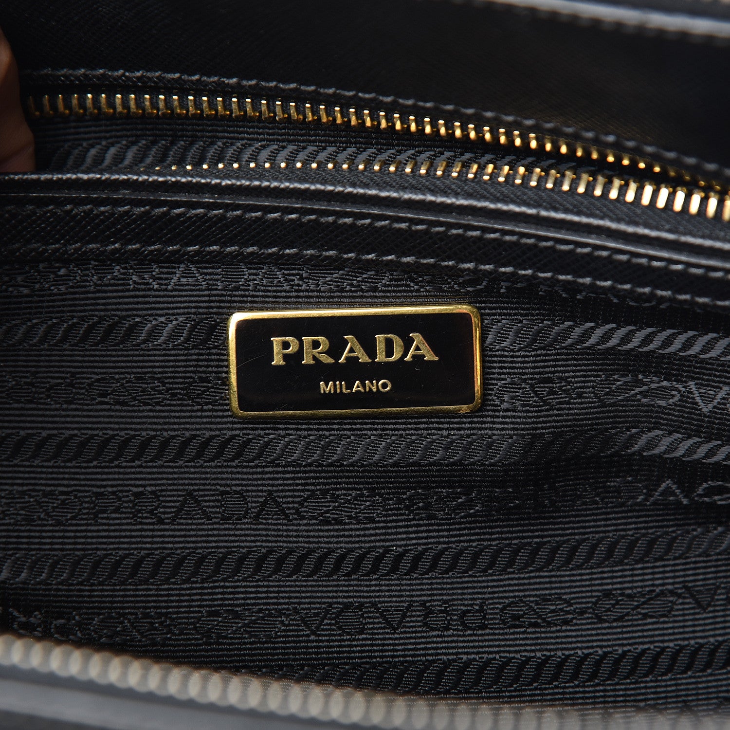 Prada Saffiano Small Galleria Double Zip Tote Black 6 of 11