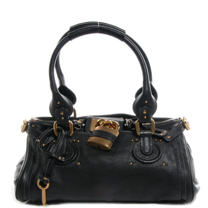 Chloe Leather Medium Paddington Satchel Black 1 of 9
