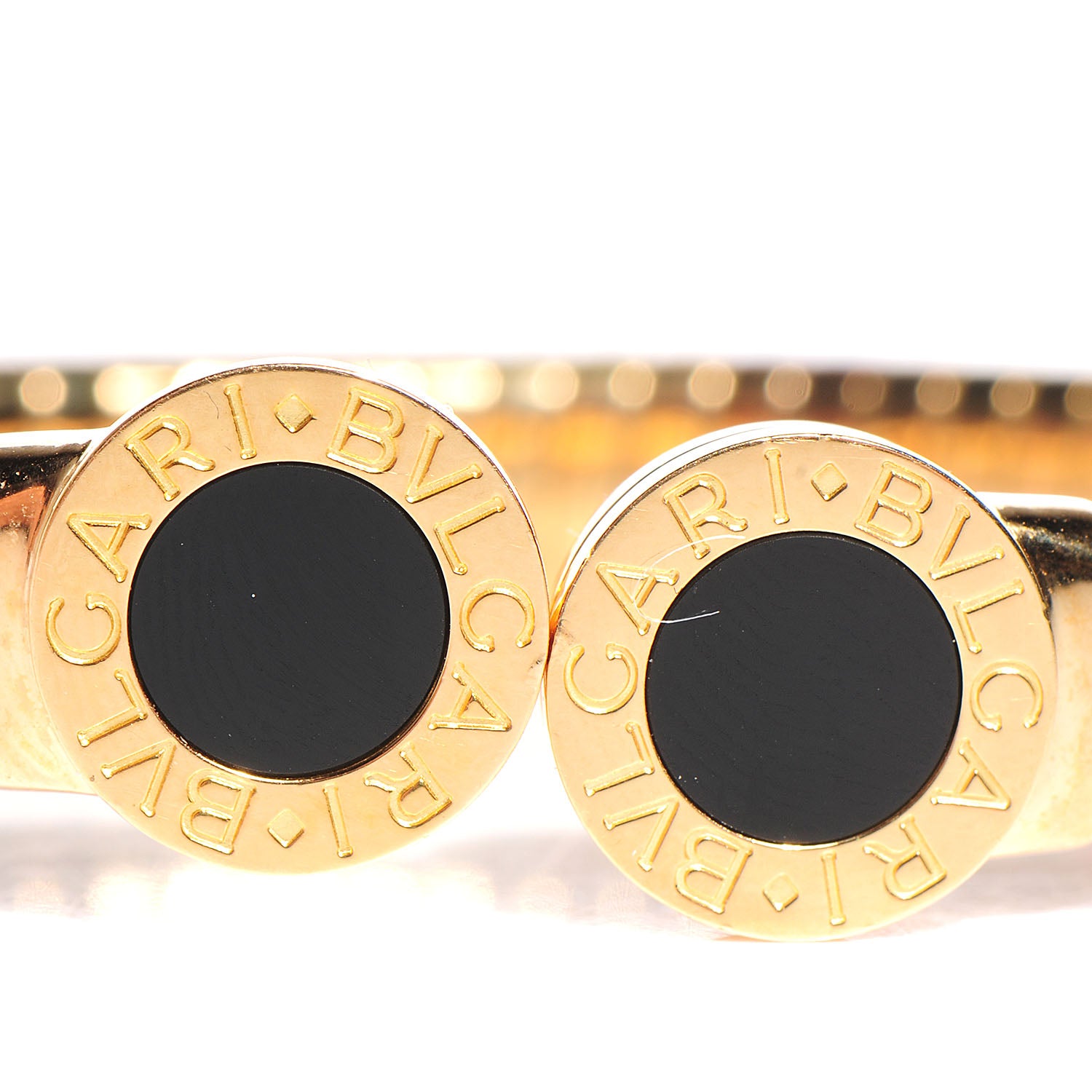 Bulgari BVLGARI 18K Yellow Gold Black Onyx Tubogas Bracelet 5 of 5