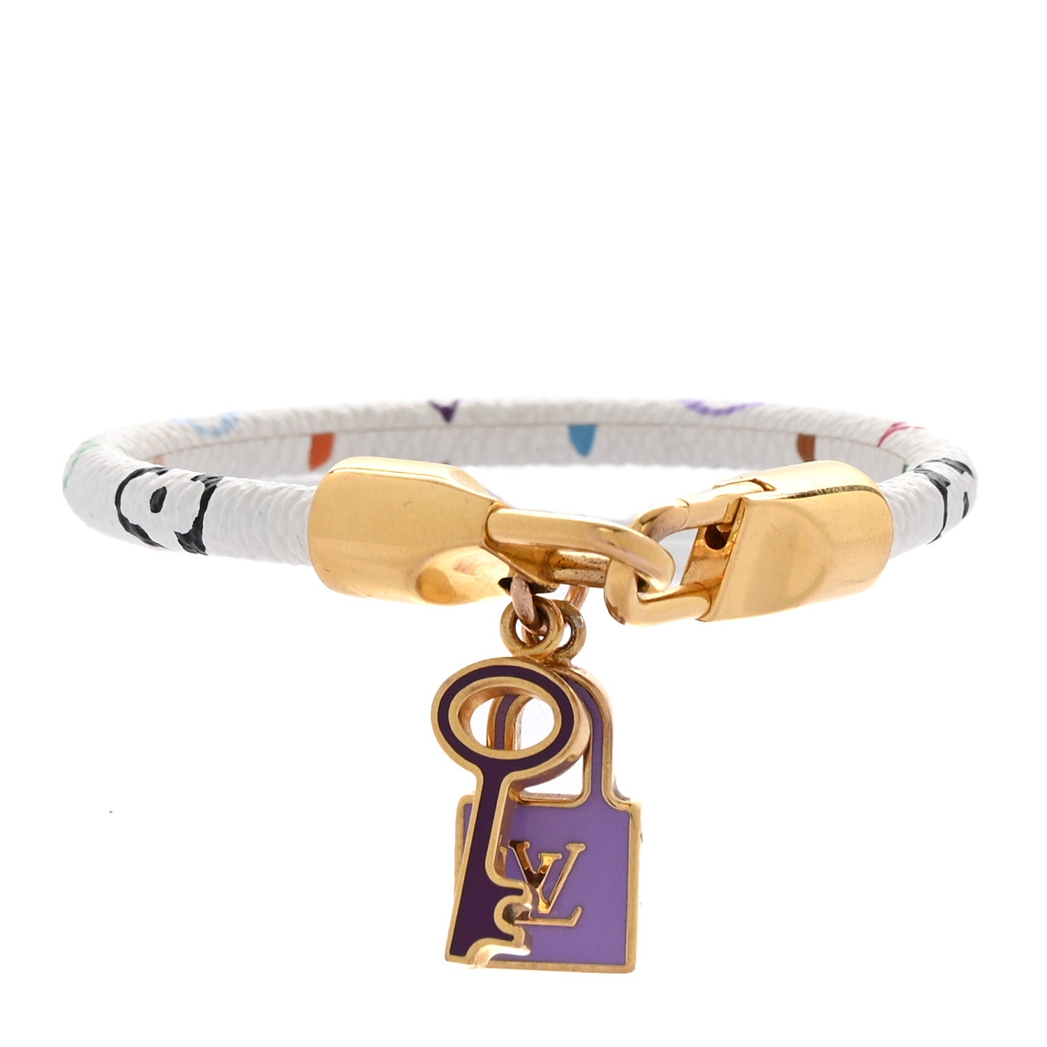 Louis Vuitton Monogram Multicolor Luck It Bracelet 19 White 1 of 5