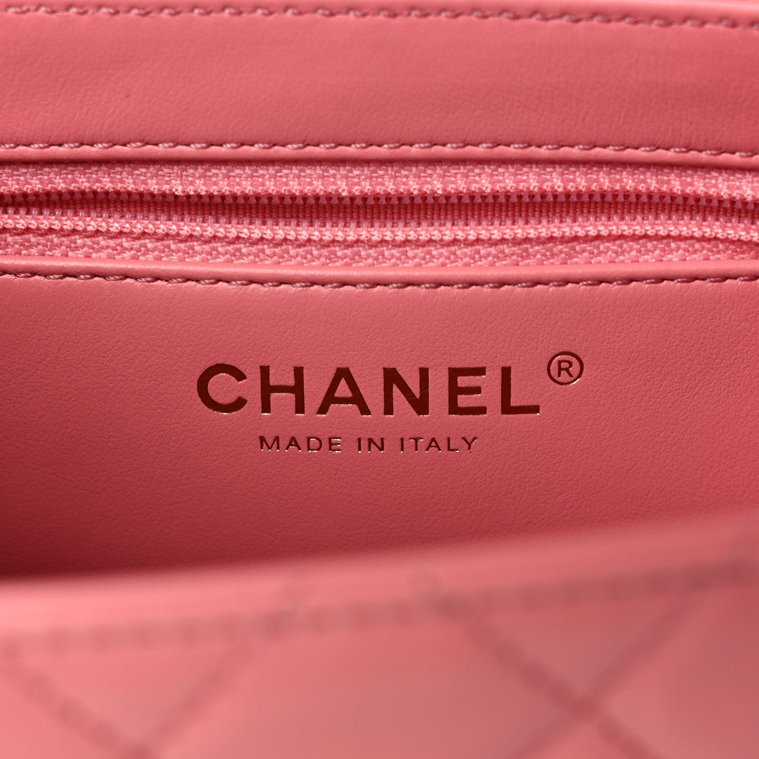 Chanel Shiny Aged Calfskin Quilted Nano Kelly Shopper Coral Pink 6 of 9