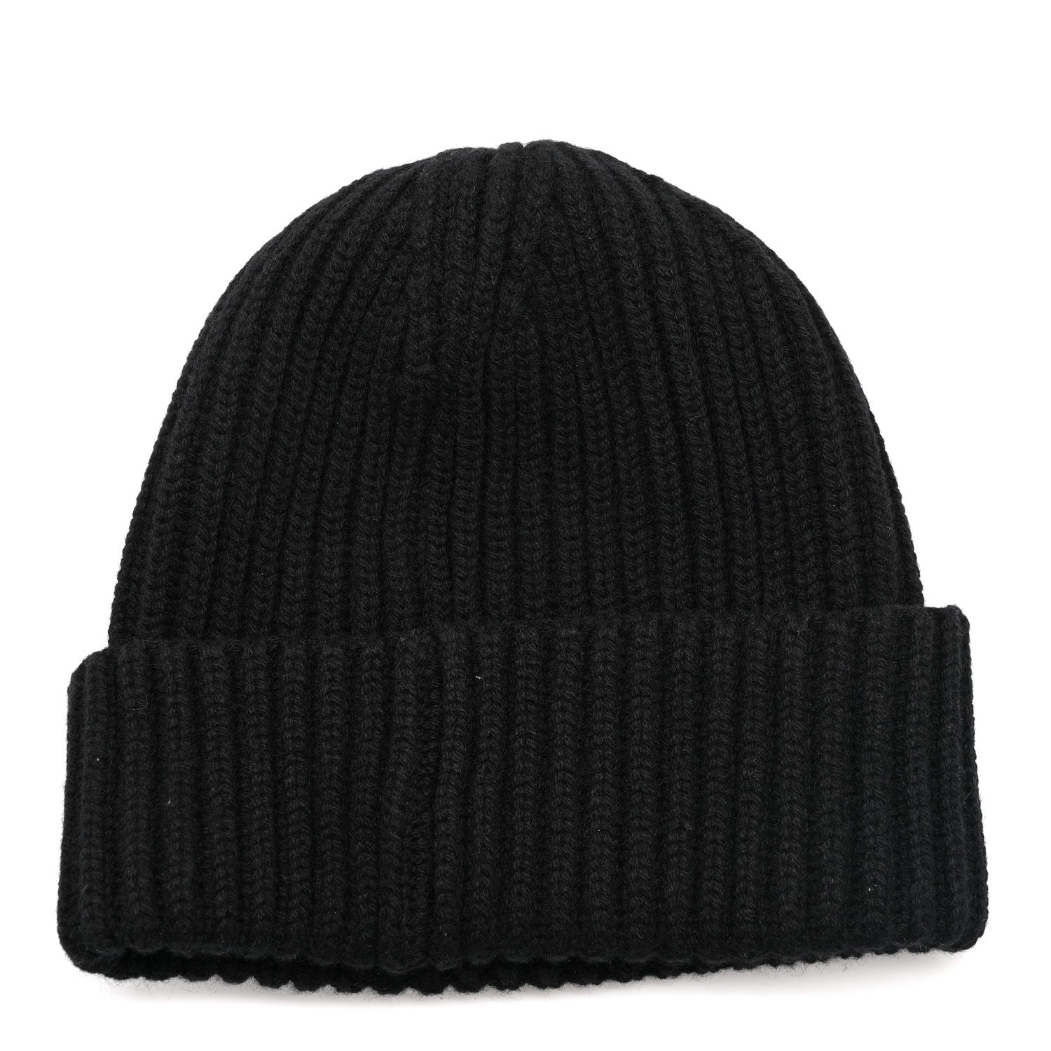 Chanel Cashmere Beaded Sequin Logo Beanie Hat Black 3 of 5