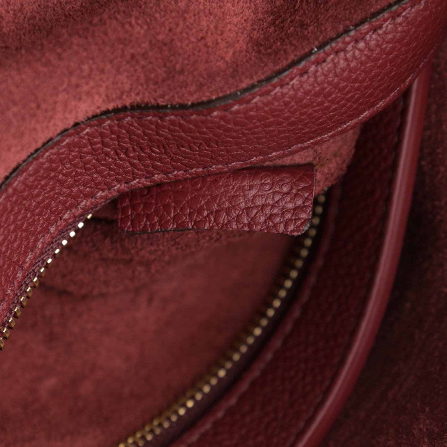 Soft Grained Calfskin Small Belt Cabas Phantom Light Burgundy