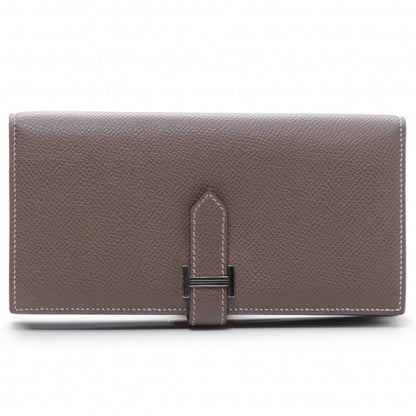 Hermes Epsom Leather Bearn Wallet Etoupe 1 of 8