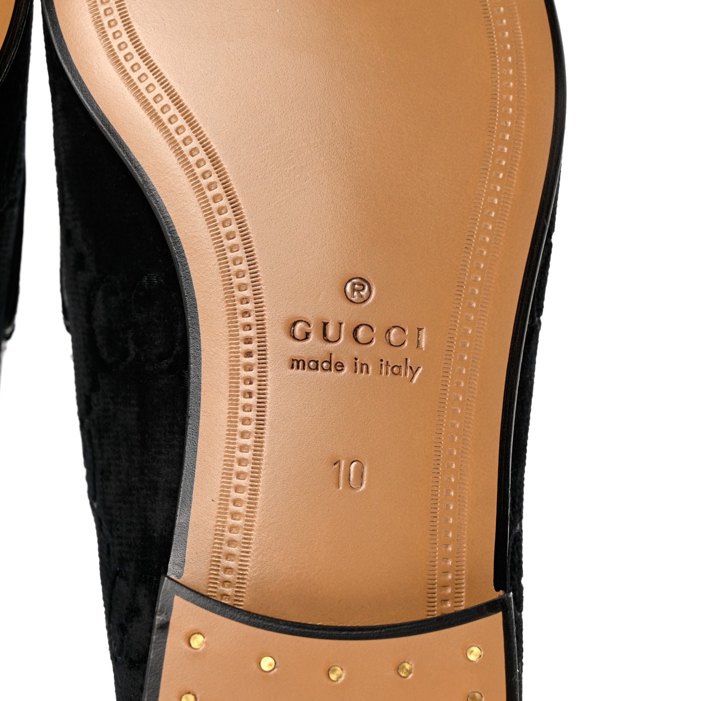 Velvet GG Monogram Horsebit Mens Jordaan Loafers 10 Black