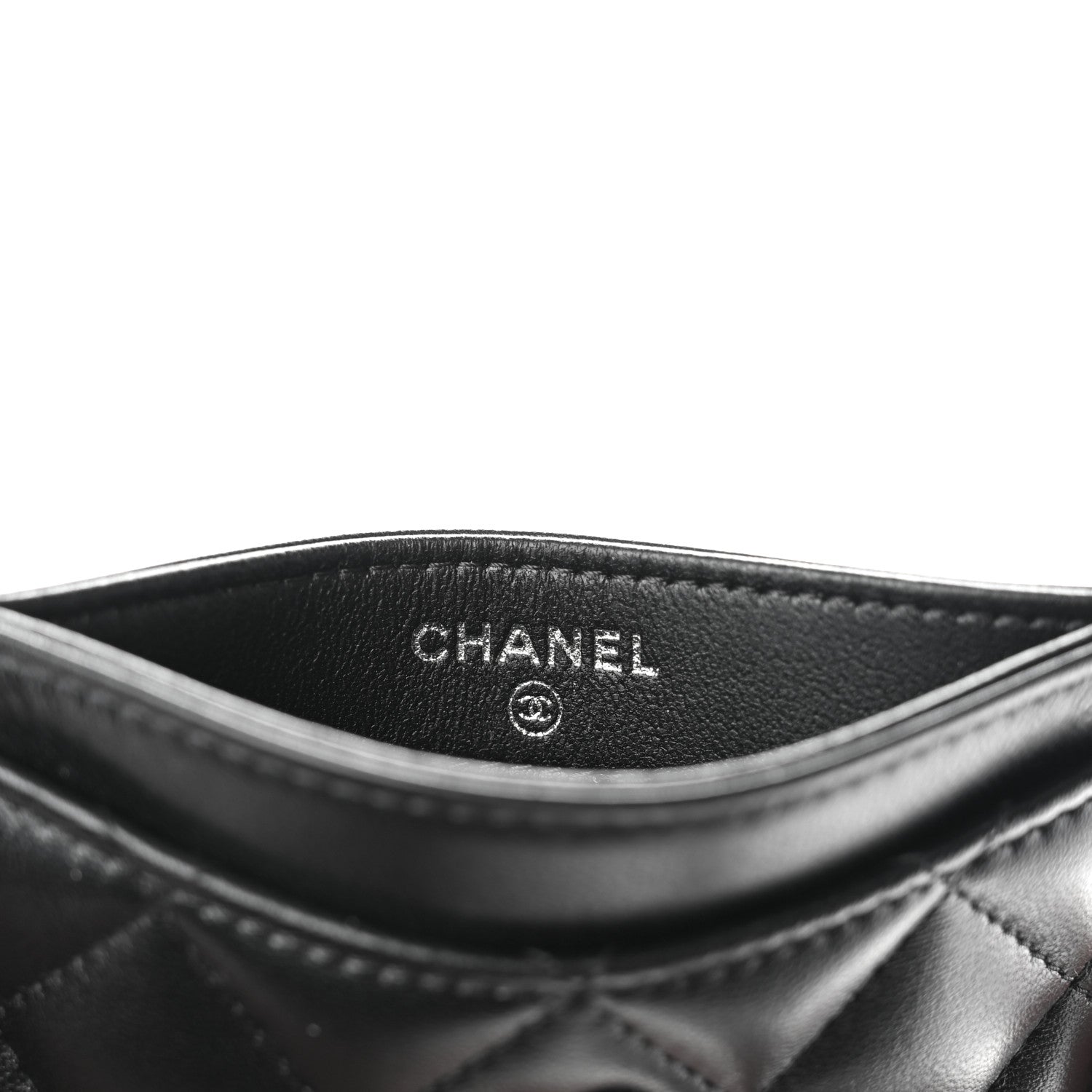 Chanel Lambskin Quilted Card Holder So Black 6 of 9