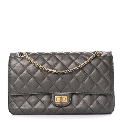Chanel Metallic Calfskin Quilted 2.55 Reissue 226 Flap Charcoal 1 of 11