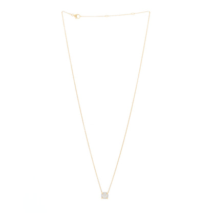 David Yurman 18K Yellow Gold Diamond 7mm Petite Chatelaine Pave Pendant Necklace 2 of 4