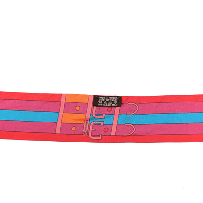 Hermes Silk Rocabar Twilly Orange Rouge Framboise 2 of 4