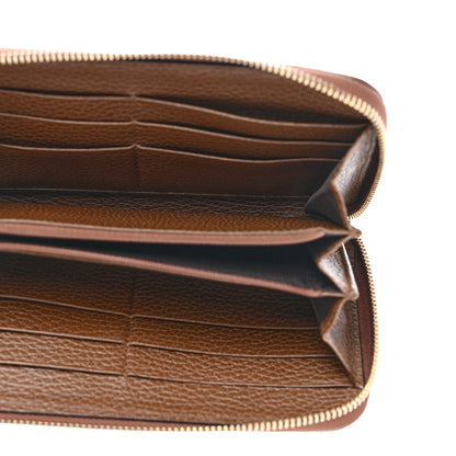 Gucci Monogram Dollar Calfskin Zip Around Wallet Beige Ebony Tabacco 5 of 8