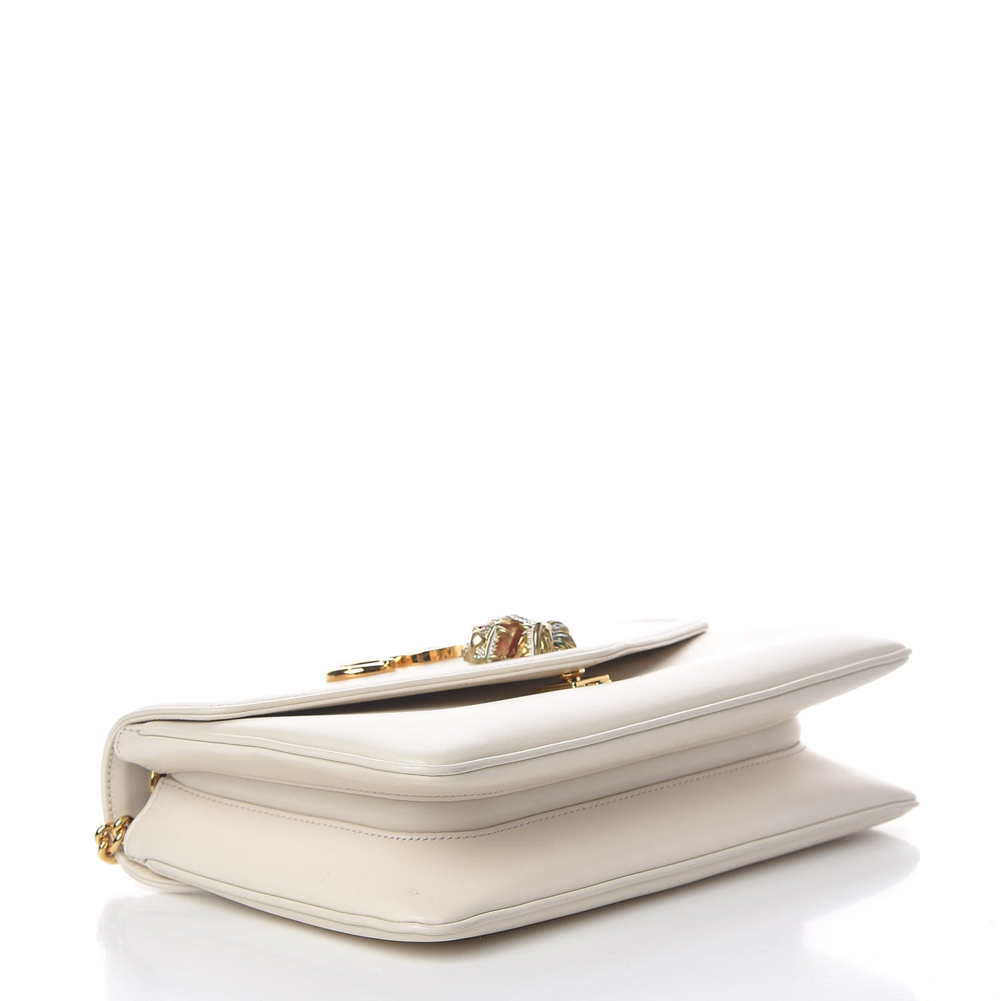 Vitello Palmellato Lux Crystal Medium Rajah Shoulder Bag Mystic White Multicolor