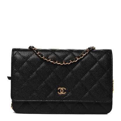 Chanel Caviar Quilted Wallet On Chain WOC Black 1 of 12