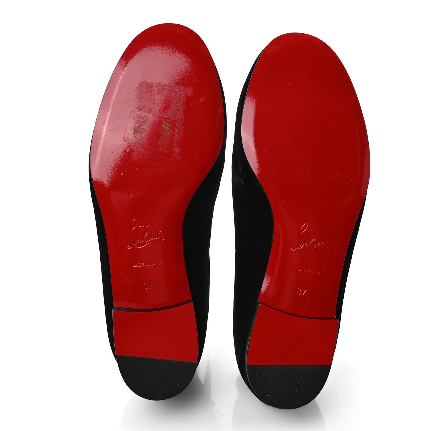 Christian Louboutin Velvet Fur Crystal Mayamoc Loafers 37 Black 5 of 8