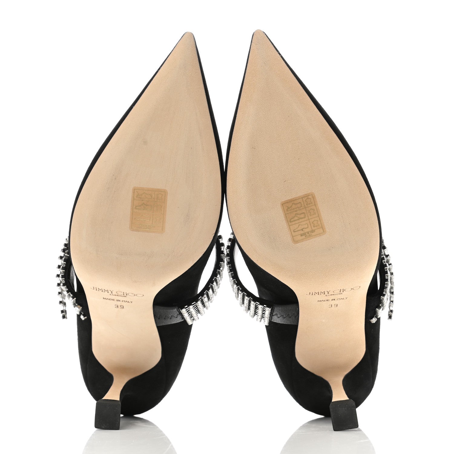 Jimmy Choo Suede Crystal Kari 90 Pumps 39 Black 5 of 9