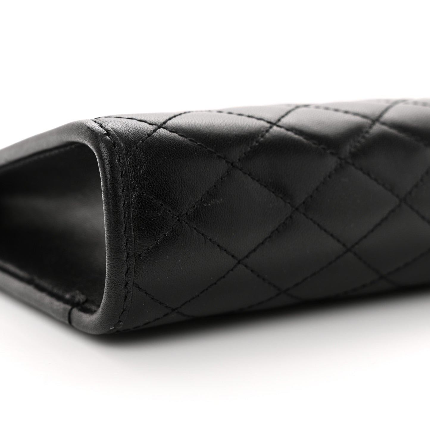 Lambskin Quilted Monogram Baby Victoire Chain Clutch Bag Black