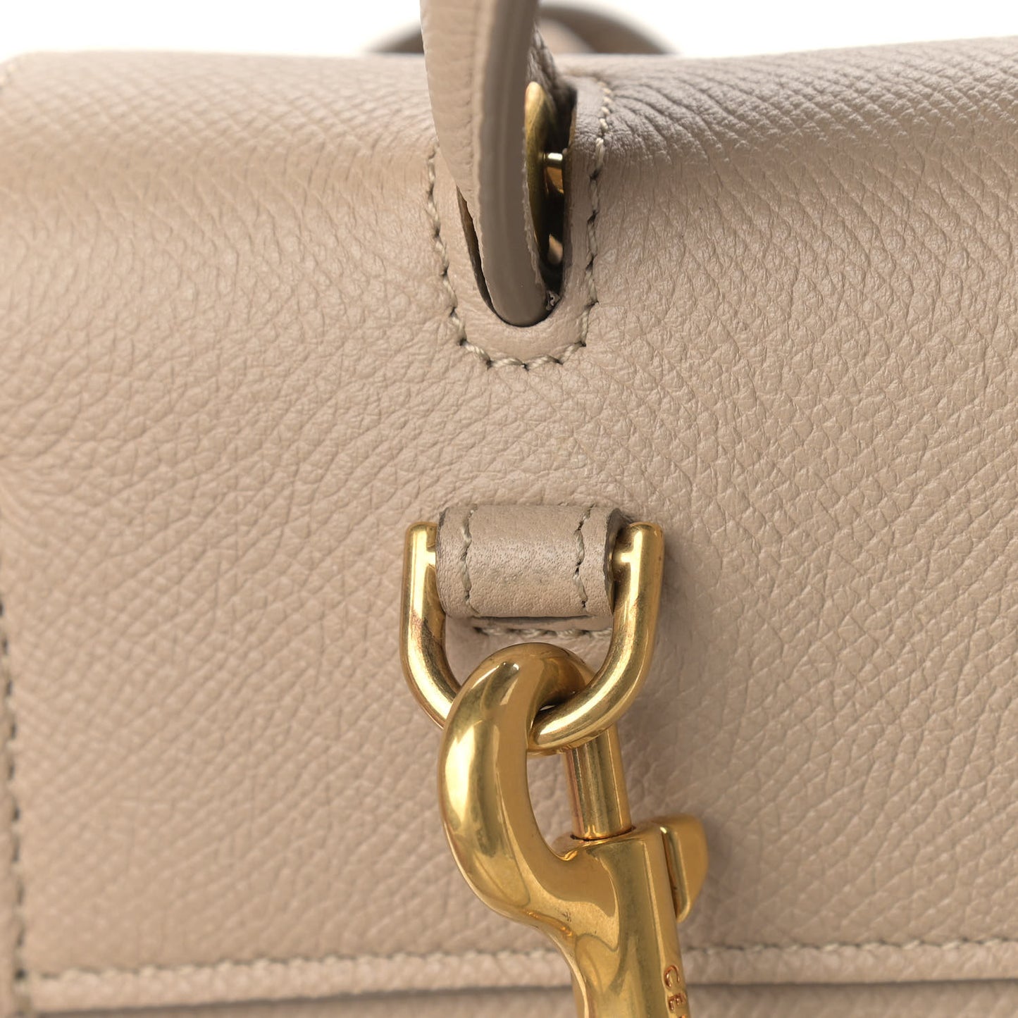 Grained Calfskin Mini Belt Bag Light Taupe