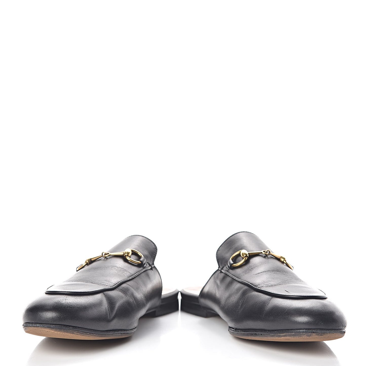 Calfskin Womens Princetown Slippers 38.5 Black
