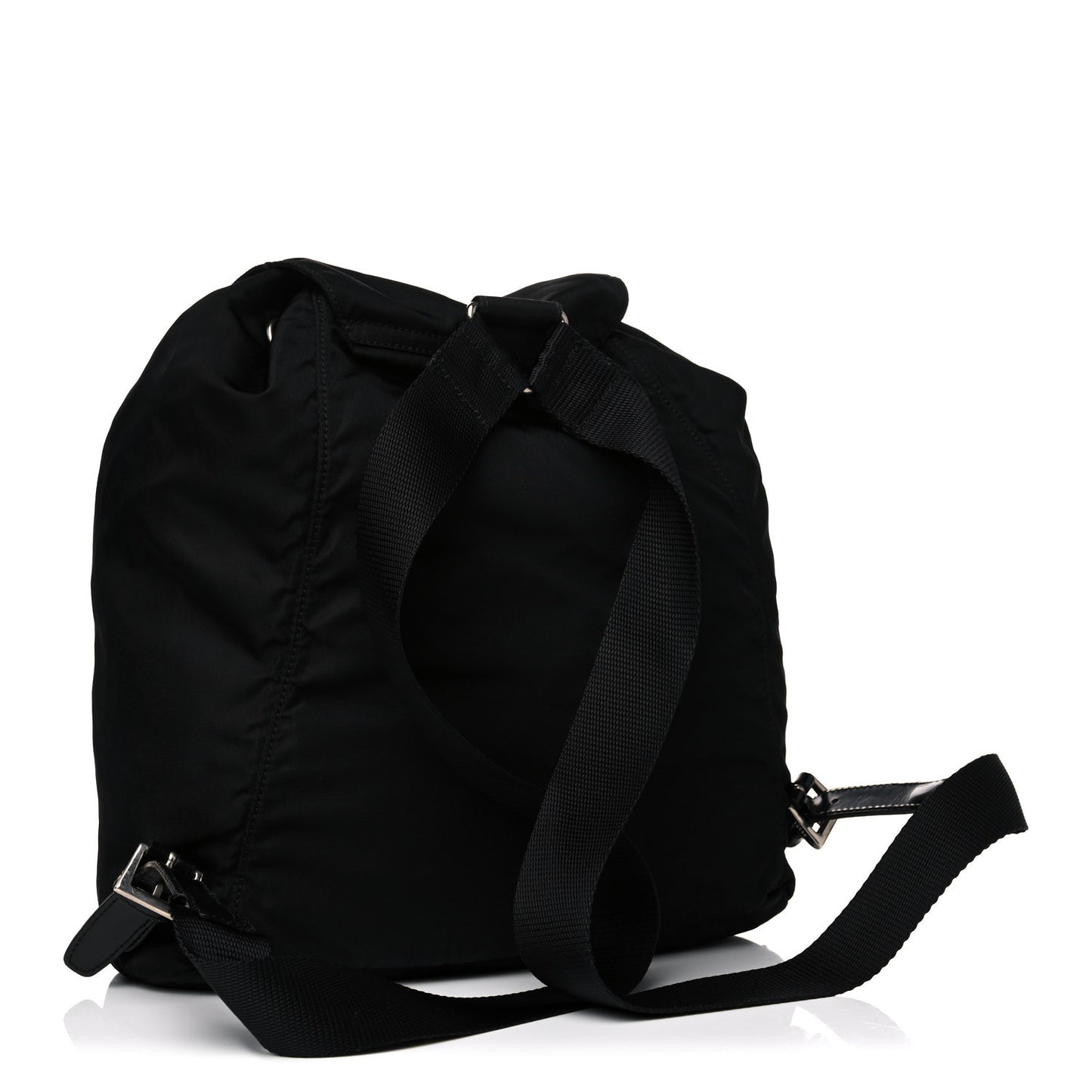 Nylon Vela Medium Cinch Backpack Black