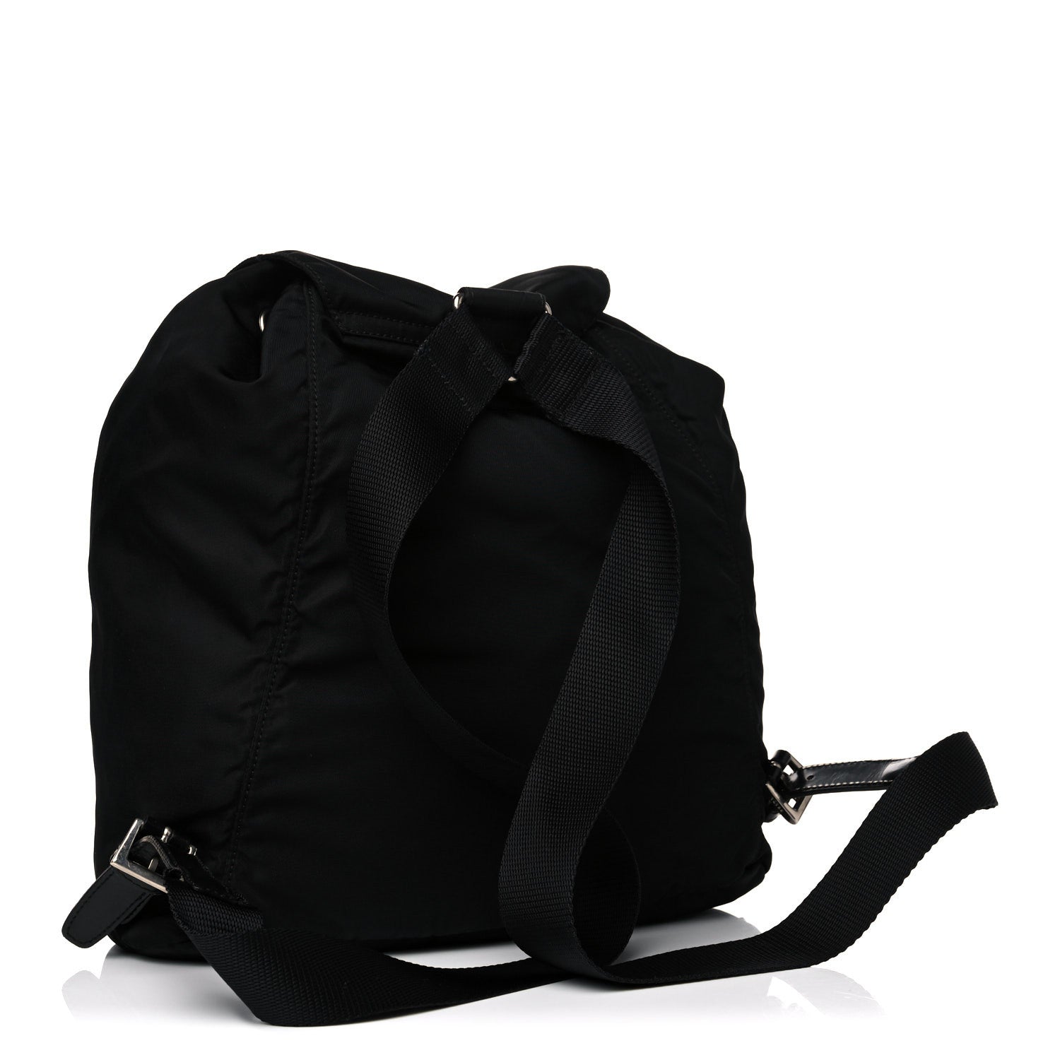 Prada Nylon Vela Medium Cinch Backpack Black 2 of 15